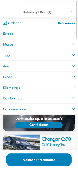 Car One Movil filtros