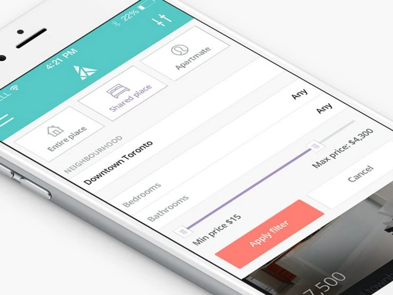 Filtros en un dispositivo móvil