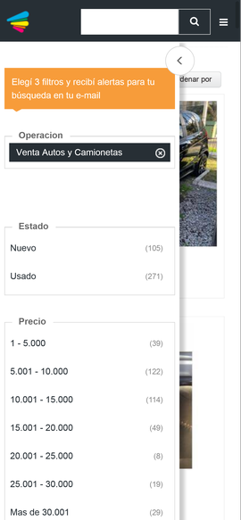 Gallito movil filtros