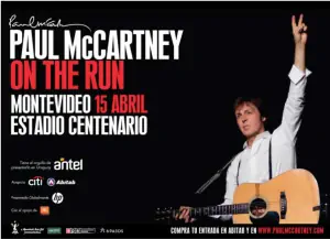 afiche Paul McCartney montevideo 2