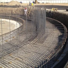 Cimientos para tanque de agua gigante