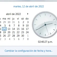 Fecha y Hora en Windows 7