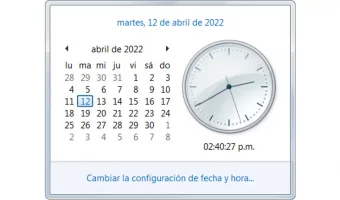 Fecha y Hora en Windows 7