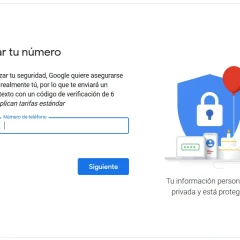 pantalla del registro de gmail