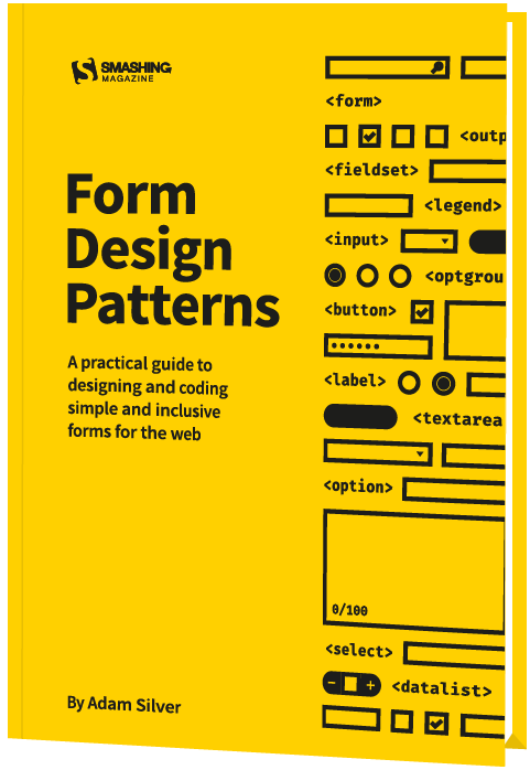 Taoa; sobre un fondo amarillo ilustraciones en negro, de campos de formulario y sus etiquetas en HTML.