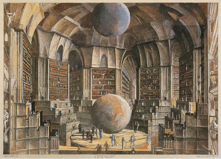 la bibiliteca de babel de Jorge Luis Borges