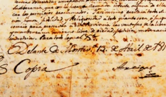 Texto original de las Instrucciones del año 1813, firmado por José Gervasio Artigas