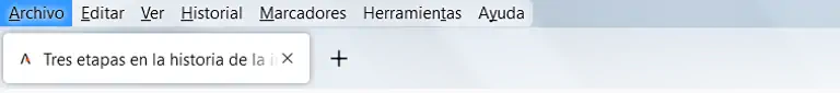 menu principal en Firefox