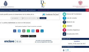 resultado de búsqueda de la RAE
