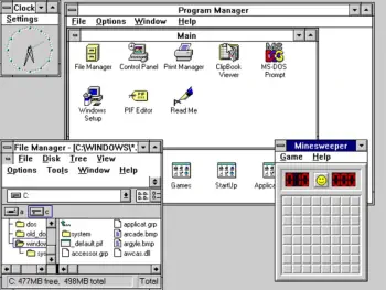 MS Windows 3.1 captura de pantalla