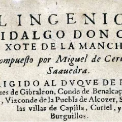 portadilla de una edición antigua de El Quijote