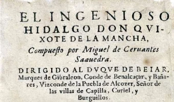 portadilla de una edición antigua de El Quijote