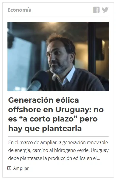 tarjeta de noticia en la portada de 180.com.uy