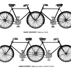Tandem para parejas - Objetos imposibles por Jackes Carelman